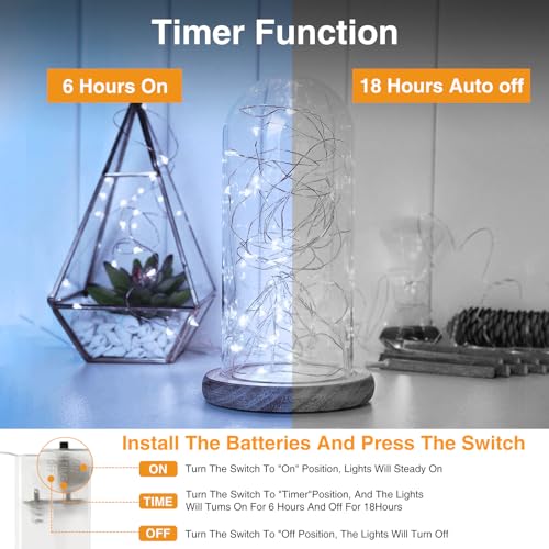 10 Pack Fairy Lights Battery Operated with Timer, 7FT 20 LED String Light - color: Cool White, size: 10 Pack
