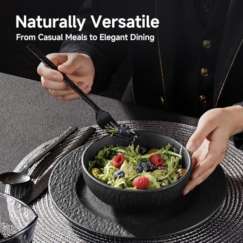 KINGSTONE Bowl Set of 4, 20.4 oz Matte Marble Pattern Stoneware Soup Bowls - size: 4 Pieces