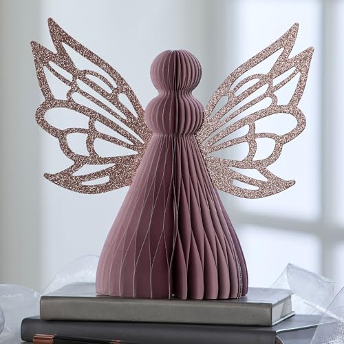 Your Heart's Content Honeycomb Paper Angel in Pink (Pink Angel) - color: Pink Angel