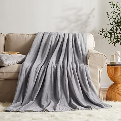 KMUSET Fleece Blanket Throw Size Grey Lightweight Super Soft Cozy Luxury Bed Blanket Microfiber Factory Shop (Pack of 24) - color: Grey, size: Throw(50"x60") (Pack of 24)
