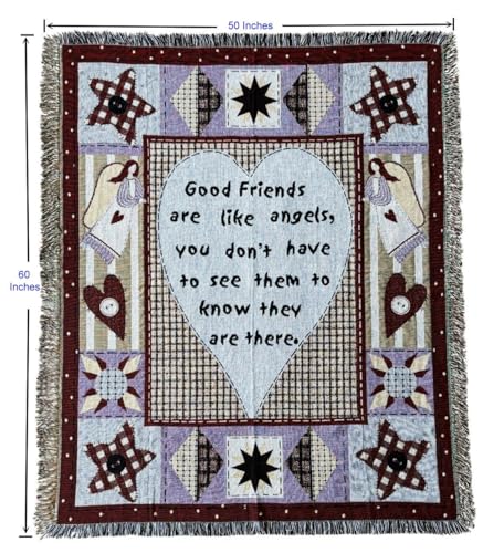 Friends&Family Like Angels Tapestry Throw Blanket 50"x60" - color: Angel