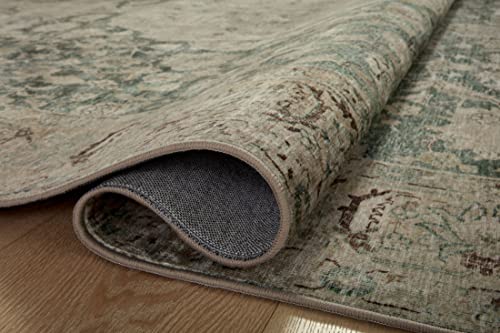 Loloi Magnolia Home Sinclair Jade/Sand 2'-3" x 7'-6" Runner Rug - color: Jade / Sand, size: 2'3" x 7'6" (Rectangular)