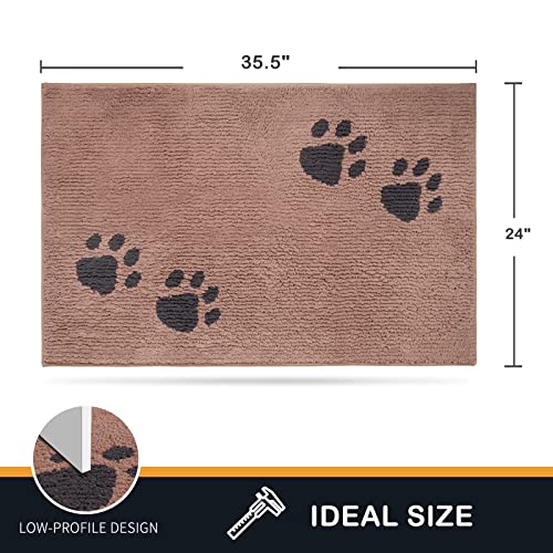 PURRUGS Dirt Trapping Door Mat Indoor Entrance, 24" x 35.5", Light Brown - color: Light Brown, size: 24" X 35.5"