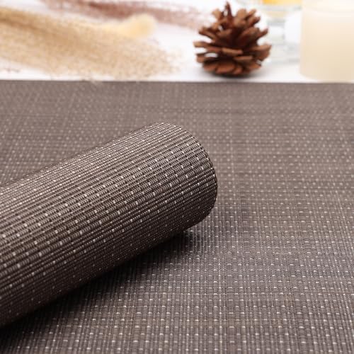 Myir JUN Placemats Set of 6 Kitchen and Dining Table Placemats - color: Coffee, size: Set of 6