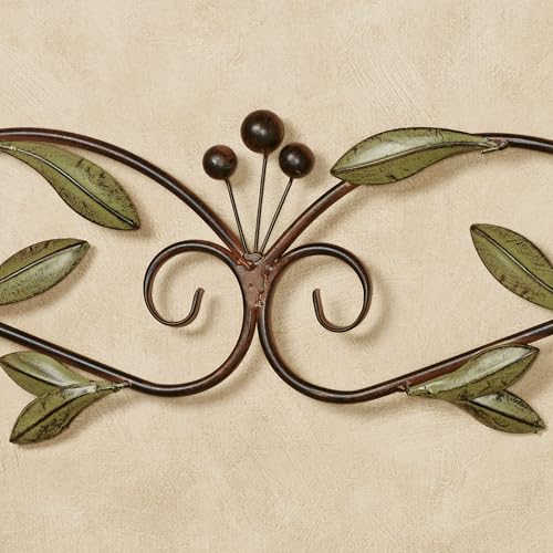 Touch of Class Catalonia Olive Metal Wall Art Topper, Large, Sage Green - color: Sage, size: 8"L x 46"W