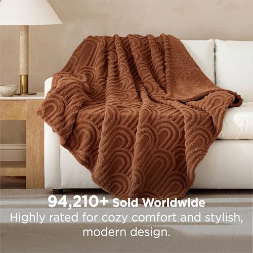 Bedsure GentleSoft Burnt Orange Throw Blanket for Couch - Super Soft & Cozy Fall Blankets for Women, Cute Fluffy Fleece Throw for Girls, Room Decor Aesthetic Gifts for Women, 50x60 Inches - color: Orange, size: Throw (50" x 60")
