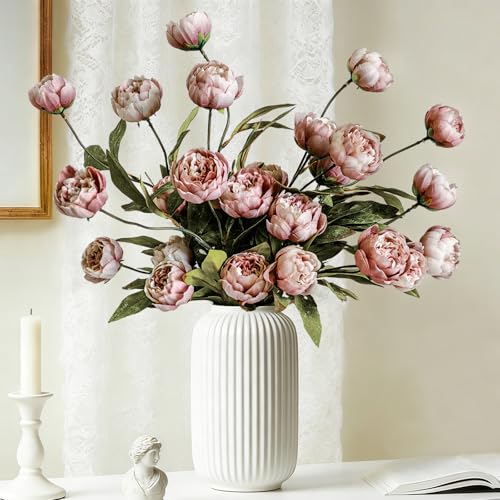 6Pcs Viral Peony Artificial Flowers for Vase - color: Pink, size: 6Pcs