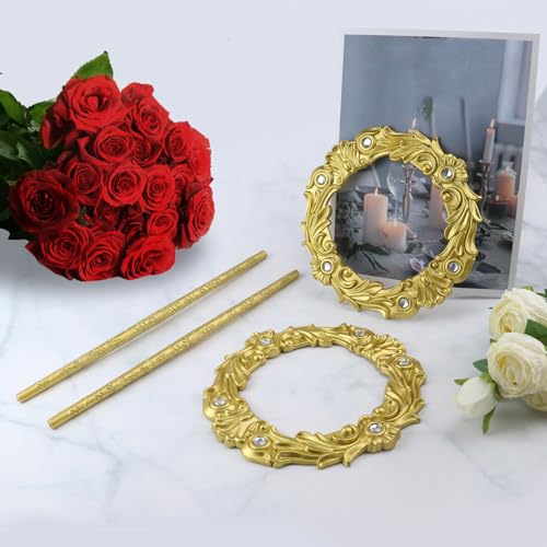 2 Pack Gold Crown Curtain Tiebacks, Gold Round Drapery Holdbacks - style: Gold Crown