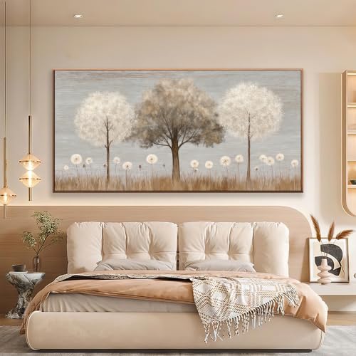 Framed Large Wall Art Decor 29.5"x58" Dandelion Wall Art For Living Room - color: IU1A, size: 58"L x 29.5"W