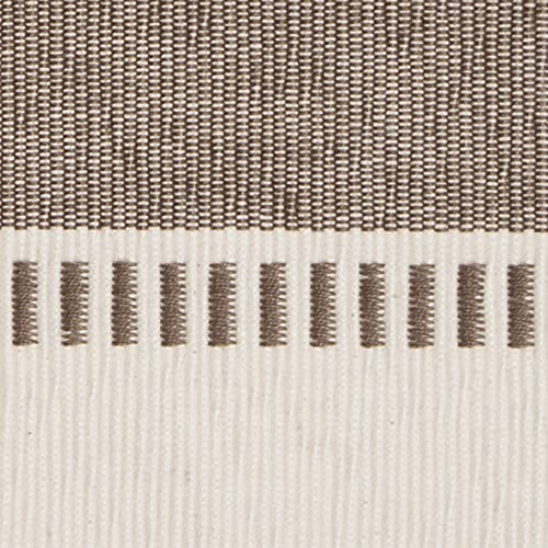 DII Dobby Stripe Table Runner, 13x72, Brown & Cream Background - color: Brown, size: 13x72"