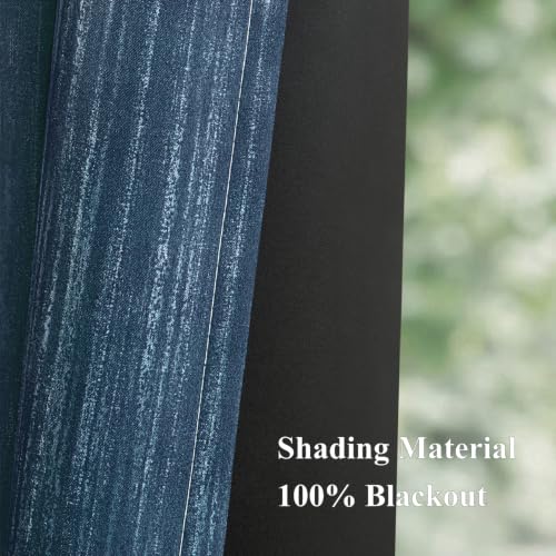 MIULEE Royal Blue and Greyish White Ombre Blackout Curtains 52Wx96L - color: Dark Blue and Greyish White, size: 52"W x 96"L (Pack of 2)