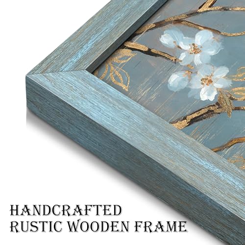 Spring Nature Scene Birds on Blossom Branches Wall Art, 16"Lx11"W - color: Birds on White Blossom, size: 16"L x 11"W