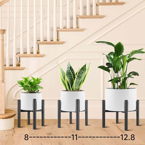 NSYOOMH Adjustable Metal Plant Stand Black, Fits 8"-13" Flower Pots Holder - color: BLACK-1PC, size: 8-13 INCH