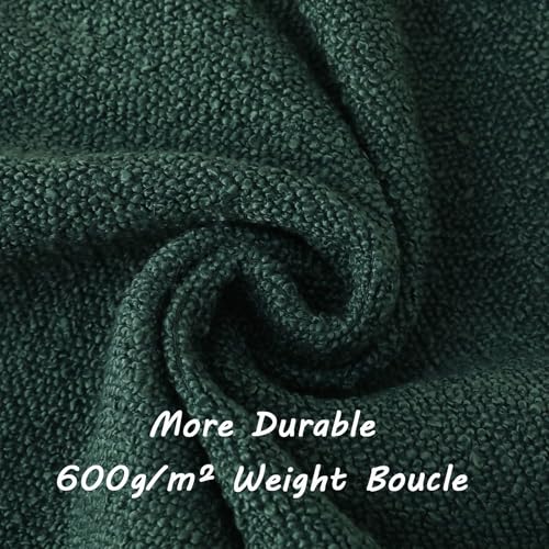 FUTEI Pack of 2 Boucle Textured Throw Pillow Covers 18x18 Inch, Dark Green - color: Dark Green, size: 18" x 18" (Pack of 2)