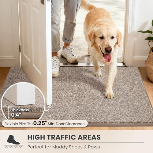 PURRUGS Hallway Runner Rug, 24" x 59", Taupe - color: Taupe, size: 24" X 59"