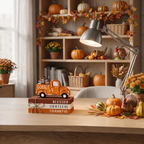 Smile Thanksgiving Wooden Block Decor - style: Turkey Truck