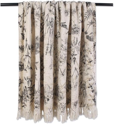 DII French Country Printed Woven Throw, 50x60, Botanical - color: Botanical
