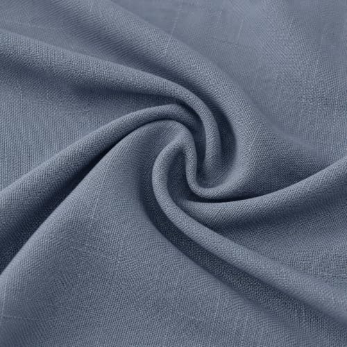 Meekio Linen Blend Throw Pillow Covers 12x20 Set of 2, Blue Gray - color: Blue Grey, size: 20" x 12" (Pack of 2)