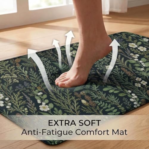Natural Plant Kitchen Comfort Mat 36x20in Anti-Fatigue Kitchen Mats - color: Natural Plant