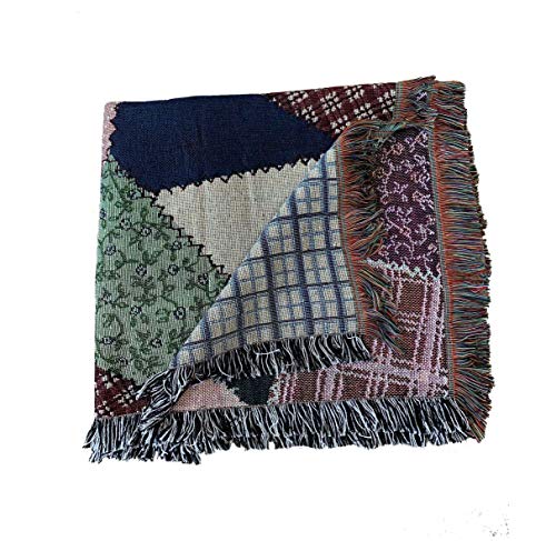 Patchwork Friendship Woven Tapestry Throw Blanket 50"x60" - color: Patchwork