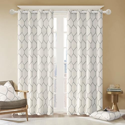 Whtie Curtain Rod 28-48 Inch Heavy Duty Branch Leaf Finial - color: Weather White, size: 28-48"
