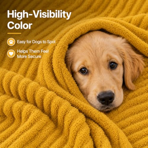 Battilo Yellow Throw Blanket for Couch, Fluffy Soft Blankets, 50"x60" - color: Yellow, size: 50"x60"