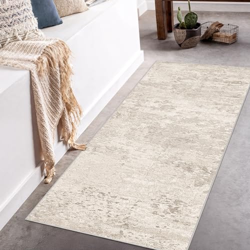 2x5 Runner Rug Non Slip, Washable Rug Runners for Hallways,Beige - color: Abstract-beige, size: 2' x 5' (Runner)