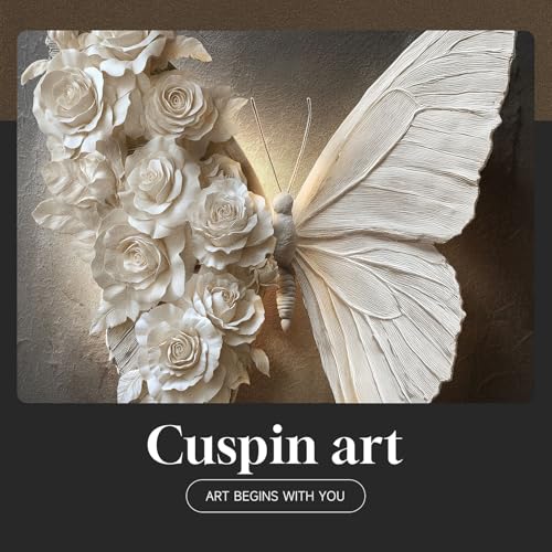 Large Framed Black and White Butterfly Floral Wall Art, 1 Piece 24x36 In - color: Black White Butterfly