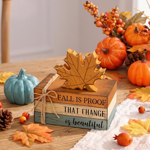 4 Pcs 4 Pcs Fall Decoration for Home Wooden Maple Leaf Decor - style: Fall Leaves