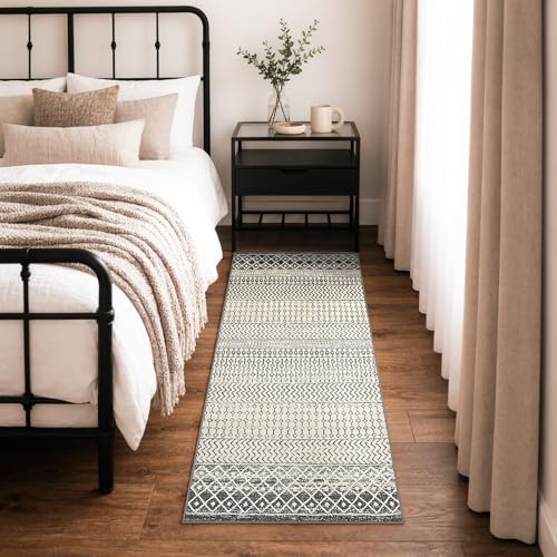 2x5 Black Runner Rug Non Slip Washable Entryway Rugs Indoor - color: Black, size: 2' x 5' (Runner)