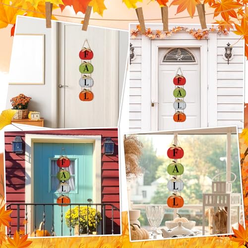Britimes Thanksgiving Farmhouse Welcome Door Sign, Wooden, for Front Door - style: Fall