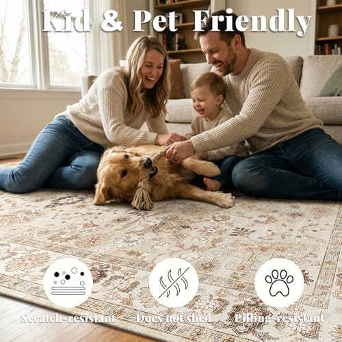 Machine Washable Hallway Runner Rug: 2'x6' Kitchen Rugs - color: Beige /Khaki/Multi, size: 2' x 6' (Rectangular)