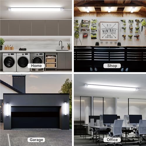 LED Tube Light Fixture with Plug Under Cabinet Lighting Dimming and Color With Remote wireless wall switch 16 inch 15W 1500LM 3000-6500K adjustable LED Tube Light Fixture for Cabinet Closet Office - size: 16 inch