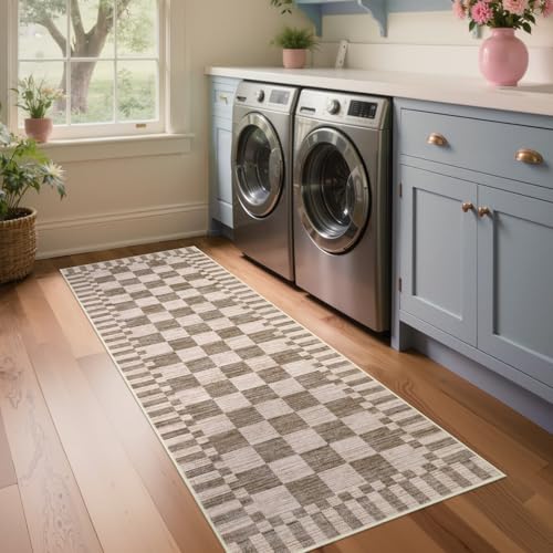 GarveeHome 2x5 Kitchen Runner Rug Non Slip Washable Runner Rug for Hallway - color: Brown, size: 2' x 5' (Rectangular)