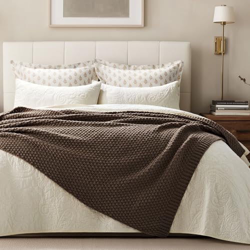 EVERGRACEHOME Chunky Chenille Knit Throw Blanket, 50 x 60, Cocoa Brown - color: Cocoa Brown, size: 50" X 60"