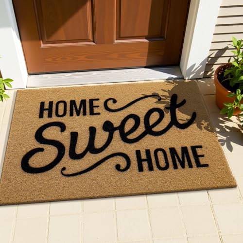 OLANLY Front Door Mat 71x47, Low Profile Doormat (Home Sweet Home) - size: 71" X 47"