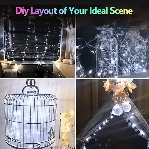 3 Pack 60 LED Fairy Lights Battery Operated with Remote, 20 FT Cool White - color: Cool White, size: 3PK(60LED with Remote)