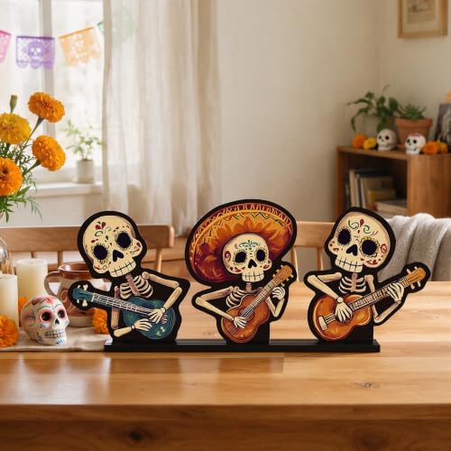 Smile Dia de los Muertos Wooden Standing Decor - style: Muertos