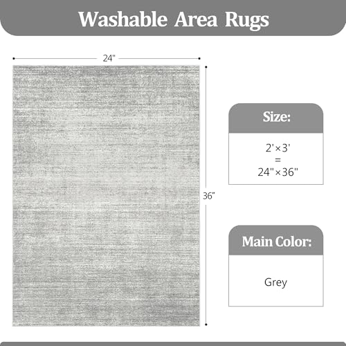Valenrug 2x3 Rug Non Slip, Small Washable Entryway Rug Indoor Doormat Grey - color: 01-grey, size: 2' x 3' (Doormat)