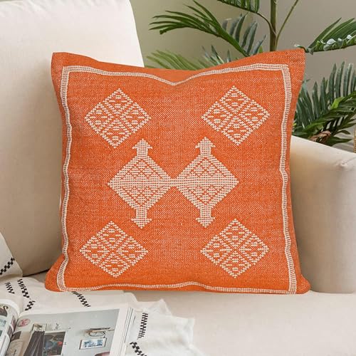 Indian Cotton Cushion Cover Sabra Kilim Pillow Cover Designer Decorative Sofa 18x18 Inche Handwoven Cushion Case for Farmhouse Home Decor Spring Decorative Pillow (Pattern 29) - color: Pattern 29
