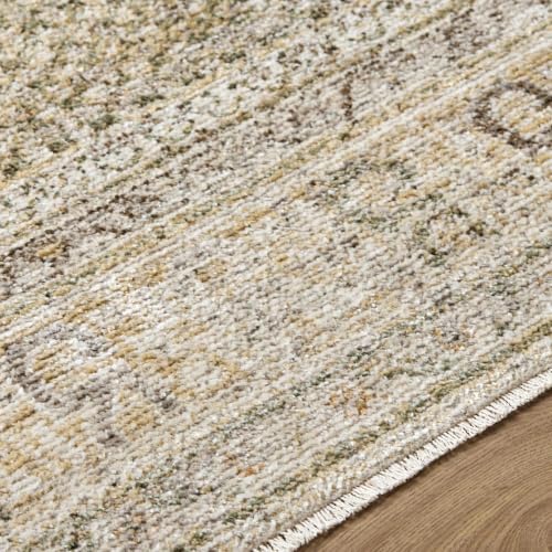 Hauteloom Yiwep Living Room, Bedroom Area Rug - Bohemian Transitional - Taupe, Olive, Medium Brown - 5' x 7'5" - color: Taupe, Olive, Medium Brown / Elinor, size: 4'11" x 7'5" (Rectangular)