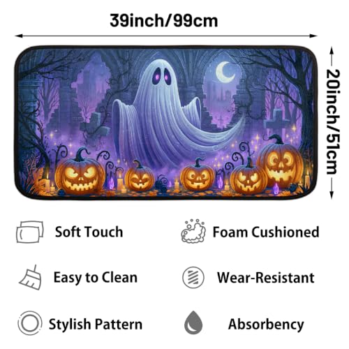 Pumpkin Kitchen Rug Non-Slip Indoor Carpet Absorbent Welcome Mat - color: B:c-19