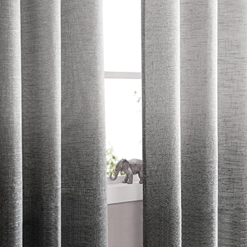 Ombre Pinch Pleated Semi Sheer Curtain, 40"Wx108"Lx2, Cream White to Grey - color: Grey/Pinch Pleat, size: 40"W x 108"L (Pack of 2)