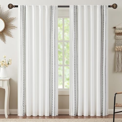Brown Curtain Rod 48-84 Inch Heavy Duty Branch Leaf Finial - color: Brown, size: 48-84"