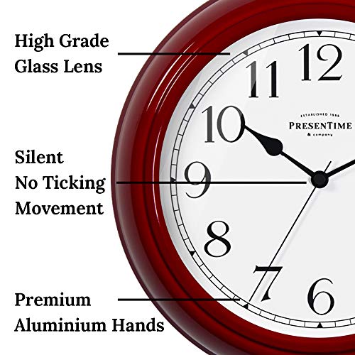Presentime Chic Home Collection 10" Molly Clock - color: Red