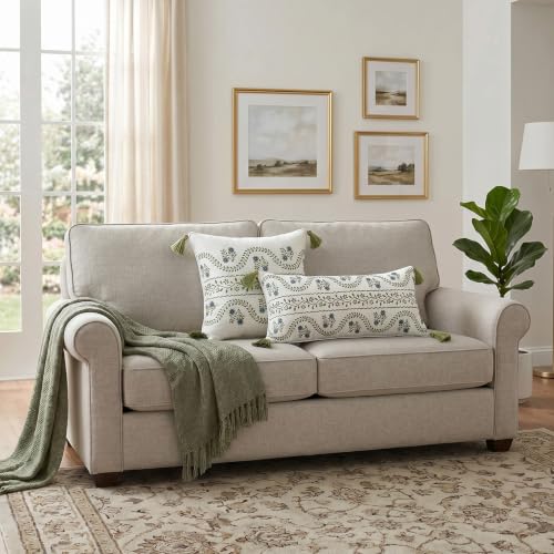 ISAENNE Designer Printed Square Throw Pillow Cover,Set of 2,18"x18" - color: Mosella D, size: 18" x 18" (Pack of 2)