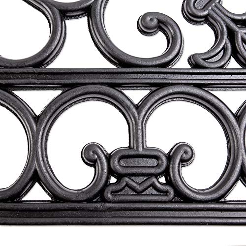 DII High Traffic All-Weather Rubber Doormat, 18x30, Natural Wrought Iron - color: Natural Wrought Iron, size: 1'6" x 2'6" (Rectangular)