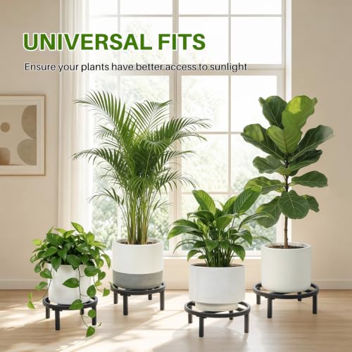 10" Metal Plant Stand, Black-2PCS - size: 10"-2PCS