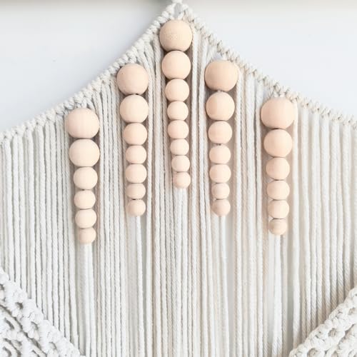 Achart Macrame Wall Hanging Large- Boho Wall Decor- large wall art- Wall Decor Living Room- Macrame Tapestry Boho Decor for Bedroom (Leaf &Wood Bead) - color: Leaf &Wood Bead
