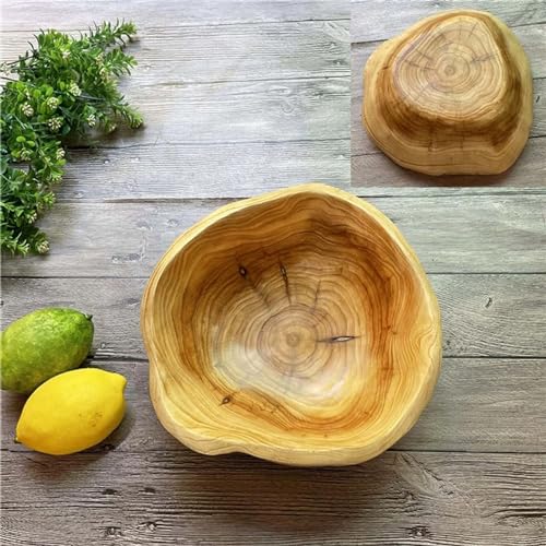 Wooden Bowl Decorative Wood Fruit Bowl (10"-12" Diameter) - size: 10"-12" Diameter